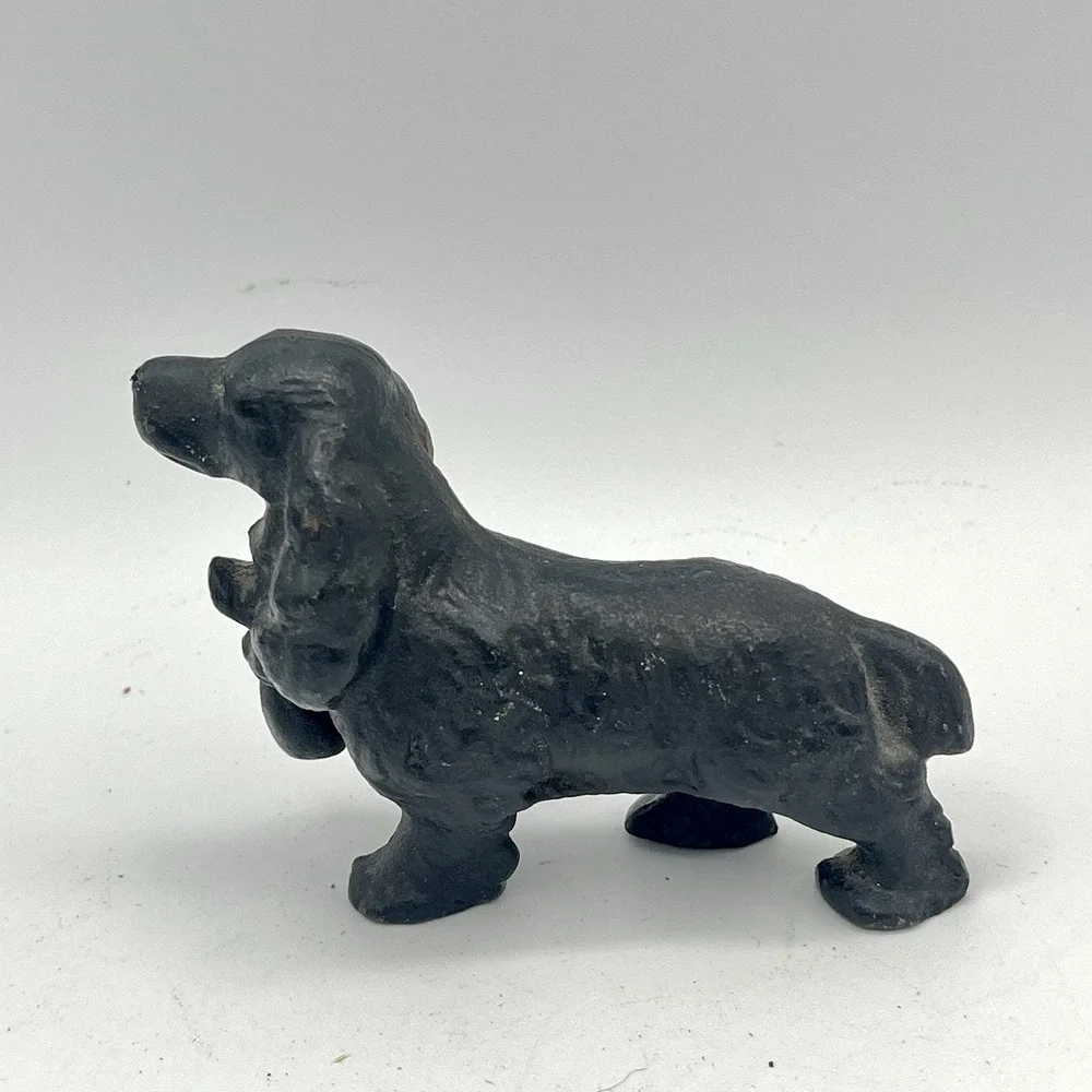 Antique Cast Iron Rustic Standing Cocker Spaniel Dog Figurine Bottle Opener
